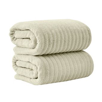 Madelinen® 2-Pack Premium Cotton Textured Bath Sheet Set