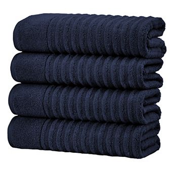Madelinen® 4-Pack Premium Cotton Textured Bath Towel Set