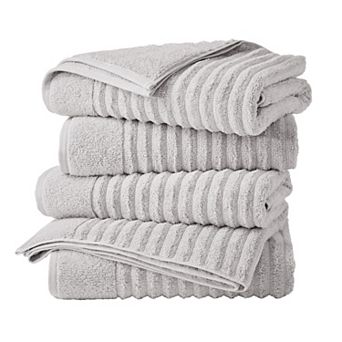 Madelinen® 4-Pack Premium Cotton Textured Bath Towel Set