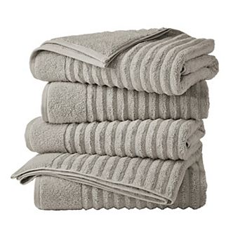 Madelinen® 4-Pack Premium Cotton Textured Bath Towel Set