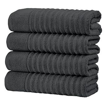 Madelinen® 4-Pack Premium Cotton Textured Bath Towel Set