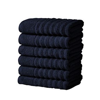 Madelinen® 6-Pack Premium Cotton Textured Hand Towel Set