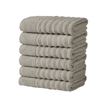 Madelinen® 6-Pack Premium Cotton Textured Hand Towel Set