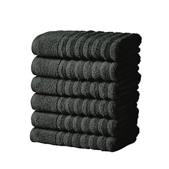 Madelinen® 6-Pack Premium Cotton Textured Hand Towel Set