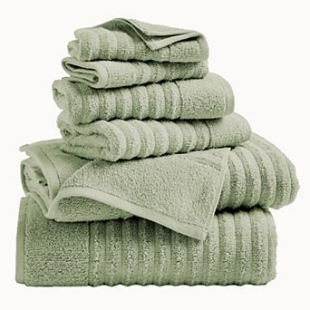 Madelinen® 6-Pack Premium Cotton Textured Towel Set