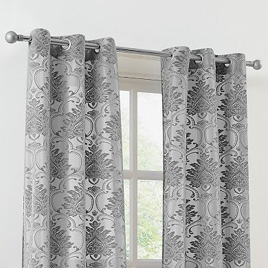 5th Avenue Lux Sophia Burn Out Sheer 2 Window Curtain Panels