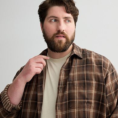 Big & Tall Sonoma Goods For Life® Double Weave Long Sleeve Shirt