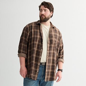 Big & Tall Sonoma Goods For Life® Double Weave Long Sleeve Shirt