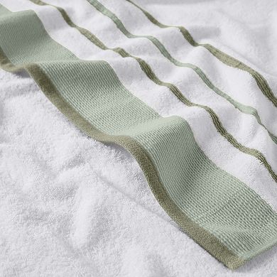 Madelinen® 2-Pack Cotton Striped Bath Sheet Set