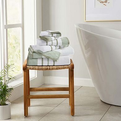 Madelinen® 2-Pack Cotton Striped Bath Sheet Set