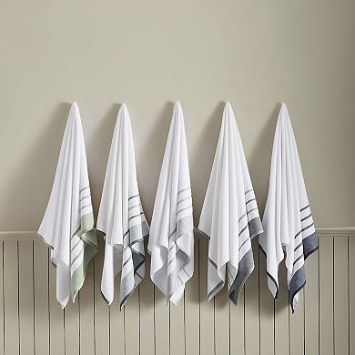 Madelinen® 2-Pack Cotton Striped Bath Sheet Set