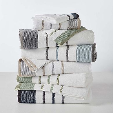 Madelinen® 2-Pack Cotton Striped Bath Sheet Set