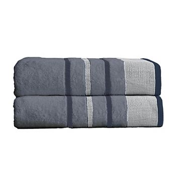 Madelinen® 2-Pack Cotton Striped Bath Sheet Set