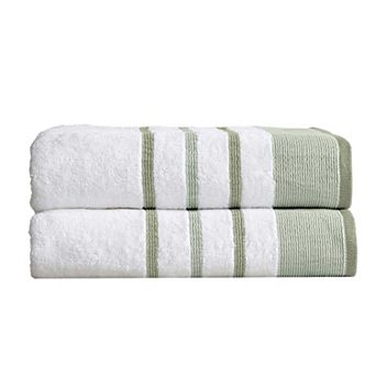Madelinen® 2-Pack Cotton Striped Bath Sheet Set