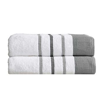 Madelinen® 2-Pack Cotton Striped Bath Sheet Set