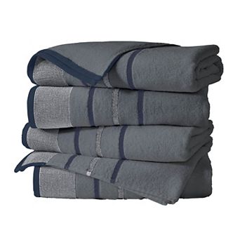 Madelinen® 4 pk Striped Bath Towels