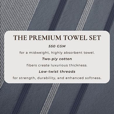 Madelinen® 4-pk. Cotton Striped Hand Towels