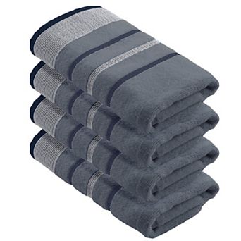 Madelinen® 4 pk Cotton Striped Hand Towels