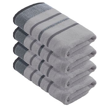 Madelinen® 4 pk Cotton Striped Hand Towels