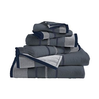 Madelinen® 6-Pack Cotton Striped Towel Set