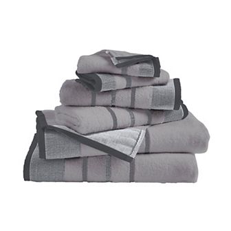 Madelinen® 6-Pack Cotton Striped Towel Set