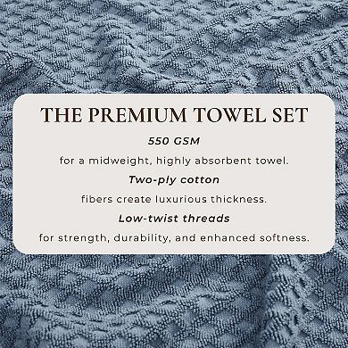 Madelinen® 2-Pack Cotton Quick Dry Textured Bath Sheet Set