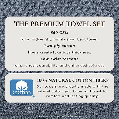 Madelinen® 2-Pack Cotton Quick Dry Textured Bath Sheet Set
