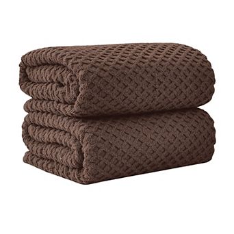 Madelinen® 2-Pack Cotton Quick Dry Textured Bath Sheet Set
