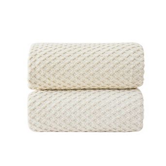 Madelinen® 2-Pack Cotton Quick Dry Textured Bath Sheet Set