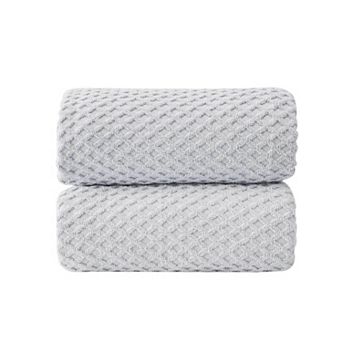 Madelinen® 2-Pack Cotton Quick Dry Textured Bath Sheet Set