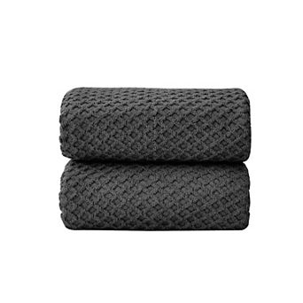 Madelinen® 2-Pack Cotton Quick Dry Textured Bath Sheet Set
