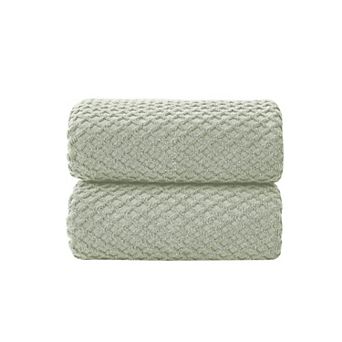 Madelinen® 2-Pack Cotton Quick Dry Textured Bath Sheet Set
