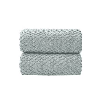 Madelinen® 2-Pack Cotton Quick Dry Textured Bath Sheet Set