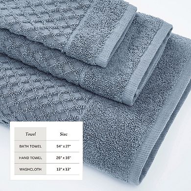 Madelinen® 6-Pack Cotton Quick Dry Textured Towel Set