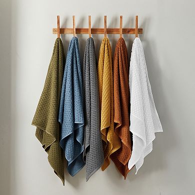 Madelinen® 6-Pack Cotton Quick Dry Textured Towel Set