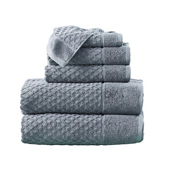 Madelinen® 6-Pack Cotton Quick Dry Textured Towel Set
