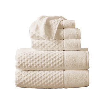 Madelinen® 6-Pack Cotton Quick Dry Textured Towel Set