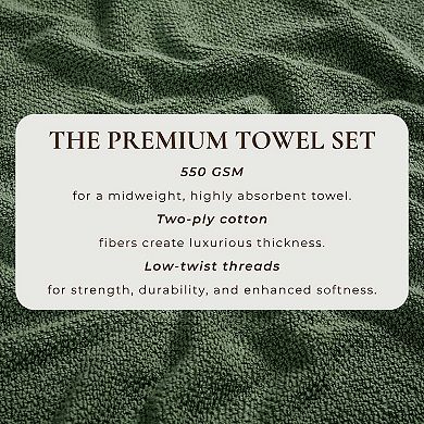 Madelinen® 2-Pack Cotton Texture Bath Sheet Set