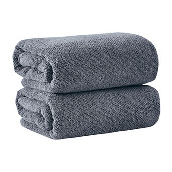 Madelinen® 2-Pack Cotton Texture Bath Sheet Set
