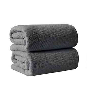 Madelinen® 2-Pack Cotton Texture Bath Sheet Set
