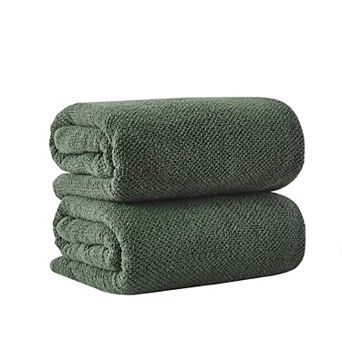 Madelinen® 2-Pack Cotton Texture Bath Sheet Set