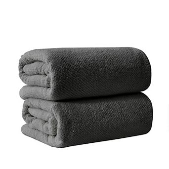 Madelinen® 2-Pack Cotton Texture Bath Sheet Set
