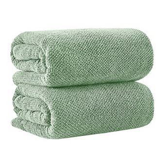 Madelinen® 2-Pack Cotton Texture Bath Sheet Set