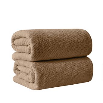 Madelinen® 2-Pack Cotton Texture Bath Sheet Set
