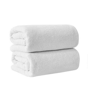 Madelinen® 2-Pack Cotton Texture Bath Sheet Set