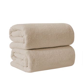 Madelinen® 2-Pack Cotton Texture Bath Sheet Set