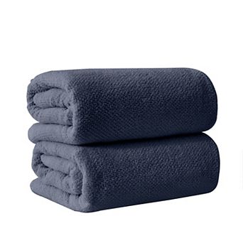 Madelinen® 2-Pack Cotton Texture Bath Sheet Set