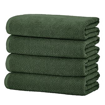 Madelinen® 4-Pack Cotton Texture Bath Towel Set