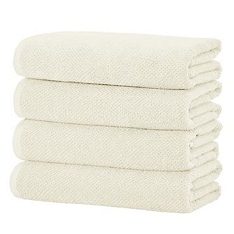 Madelinen® 4-Pack Cotton Texture Bath Towel Set