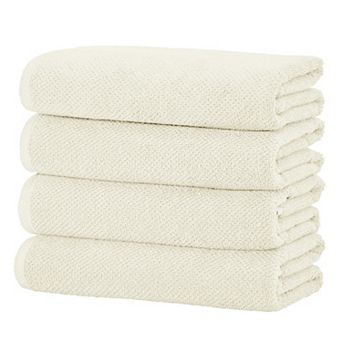 Madelinen® 4-Pack Cotton Texture Bath Towel Set